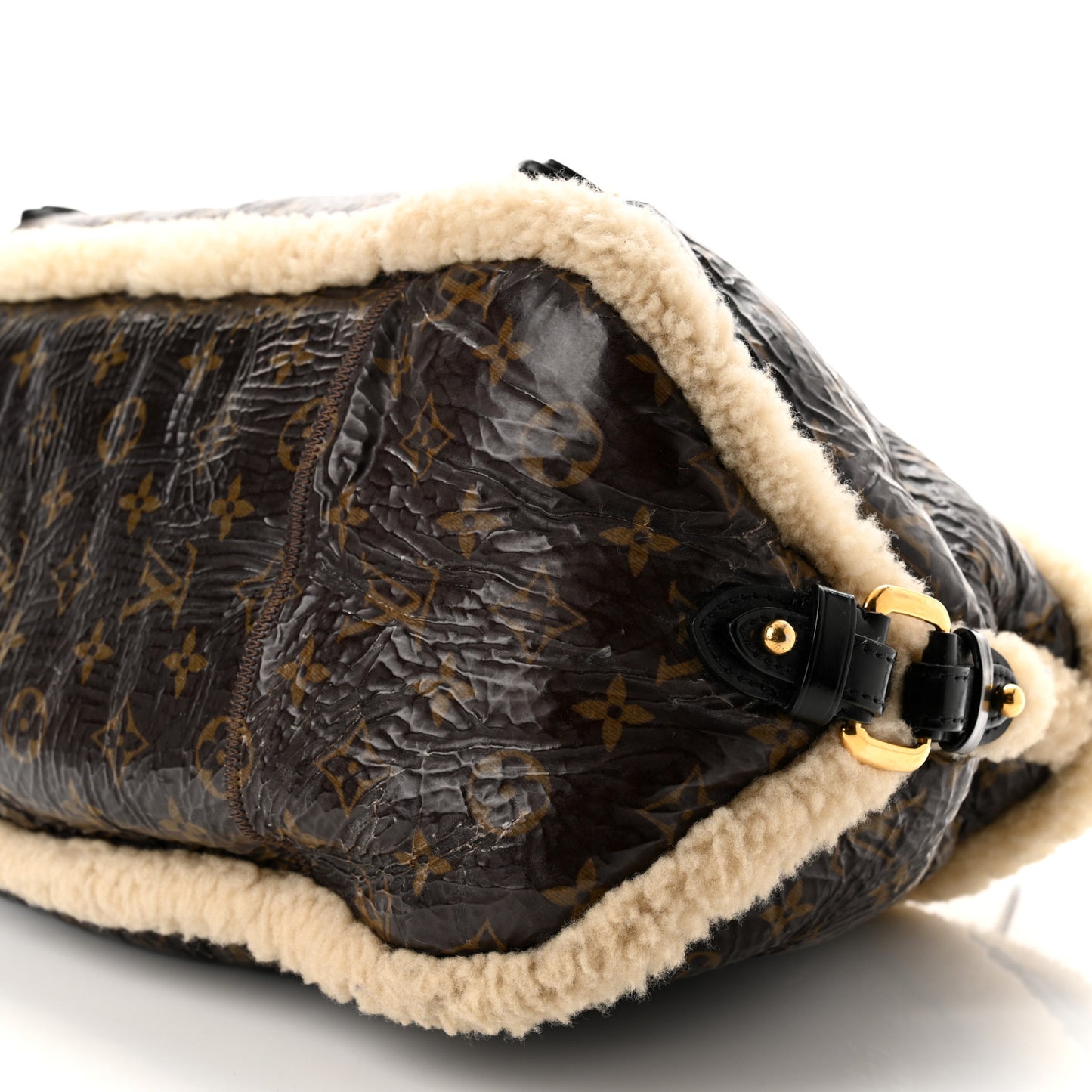 Patent Monogram Shearling Sac Thunder