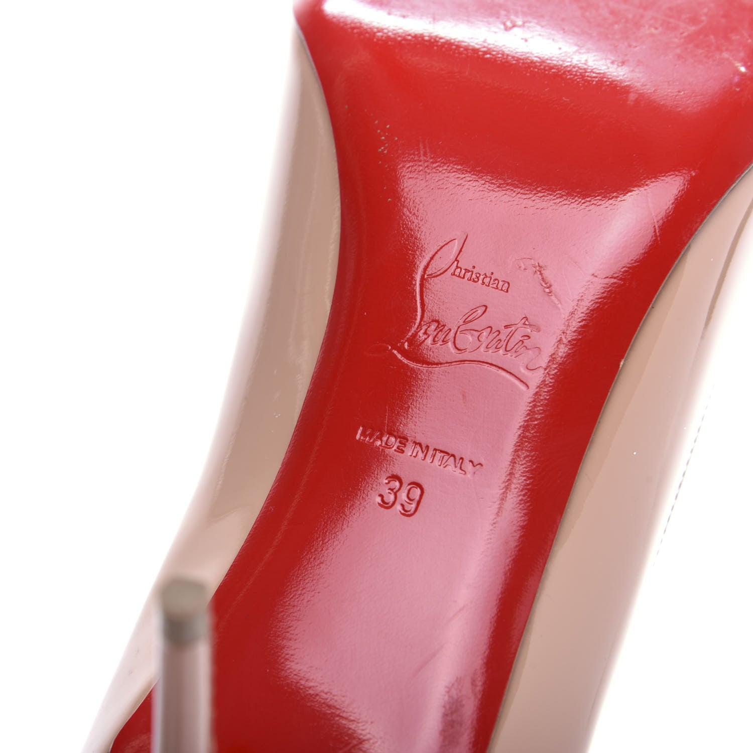 Christian Louboutin Patent Clare 80 Pumps 39 Nude 9 of 12