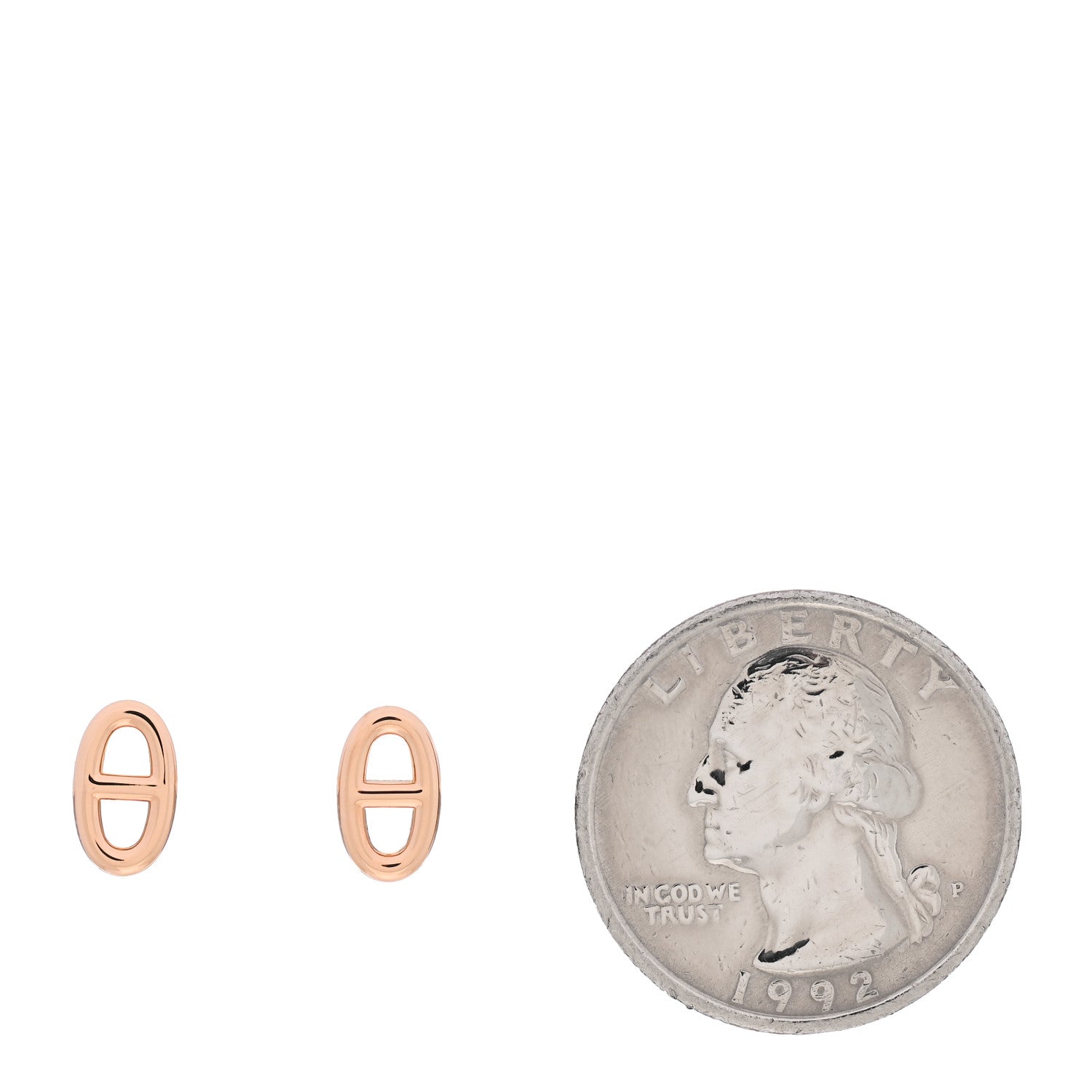 Hermes 18K Rose Gold TPM Farandole Stud Earrings 2 of 6