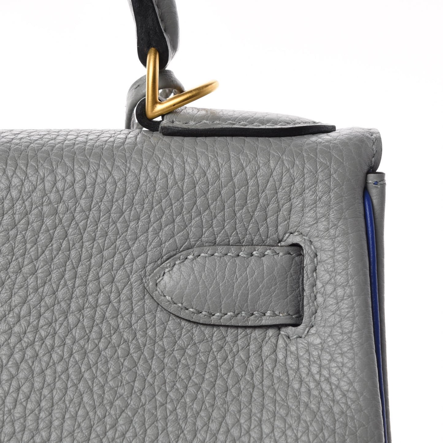Taurillon Clemence Horseshoe Kelly Retourne 28 Bleu Glacier Bleu Electrique