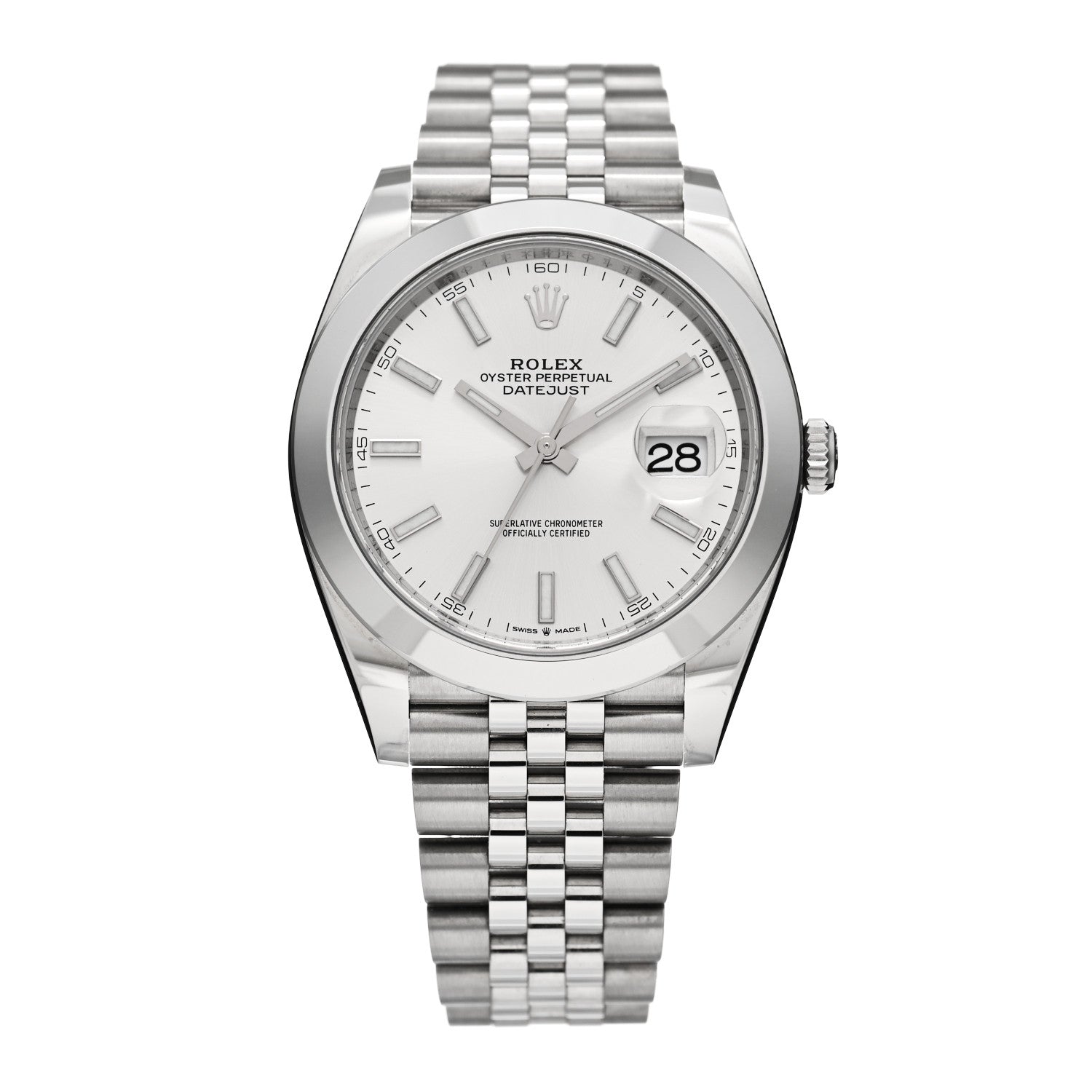 Rolex Stainless Steel 41mm Oyster Perpetual Datejust Watch Silver 126300 1 of 5