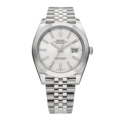 Rolex Stainless Steel 41mm Oyster Perpetual Datejust Watch Silver 126300 1 of 5