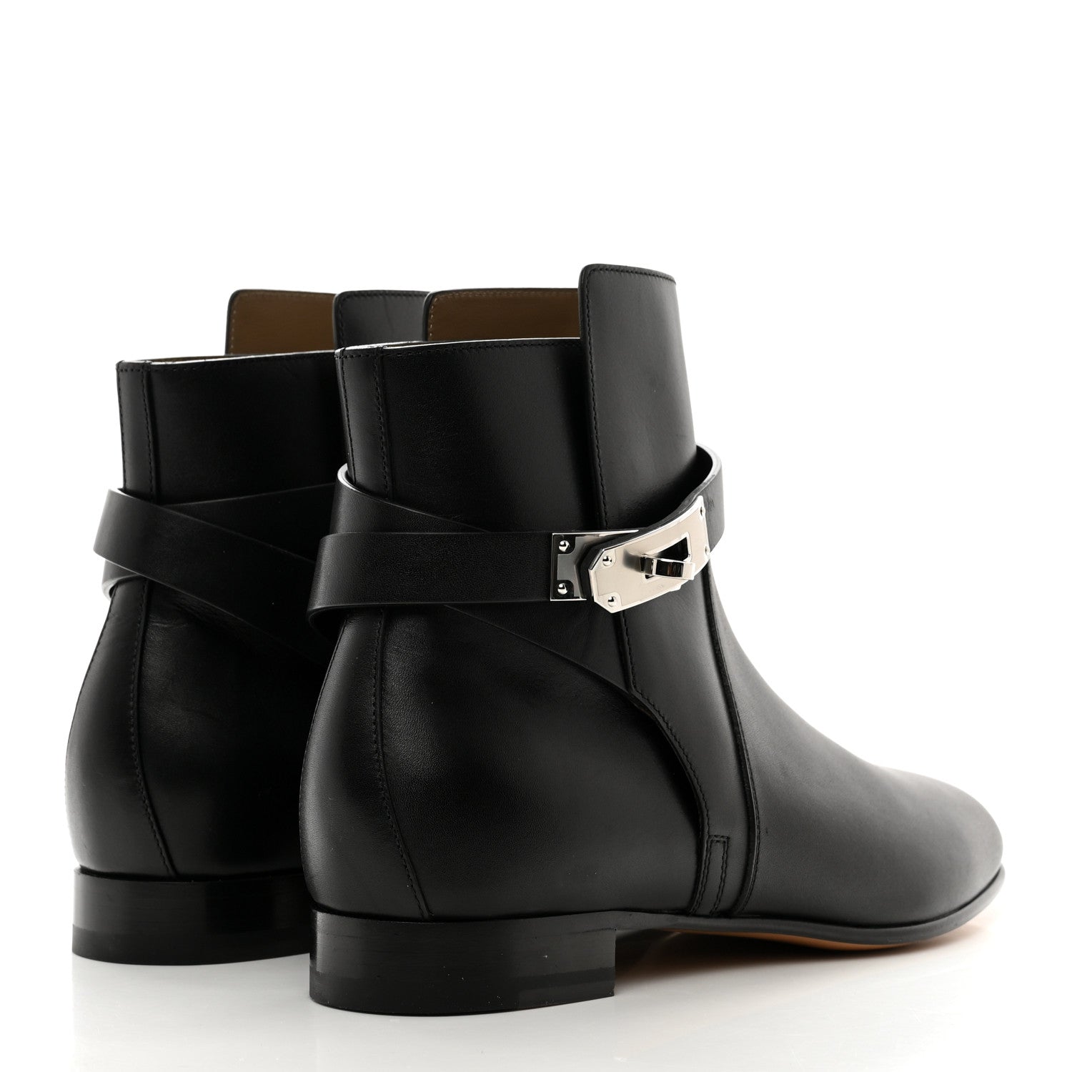 Hermes Calfskin Neo Low Boots 38 Black 4 of 8
