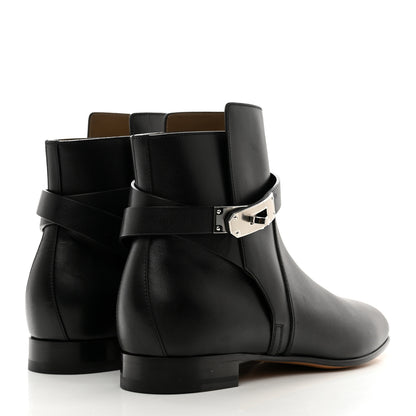 Hermes Calfskin Neo Low Boots 38 Black 4 of 8