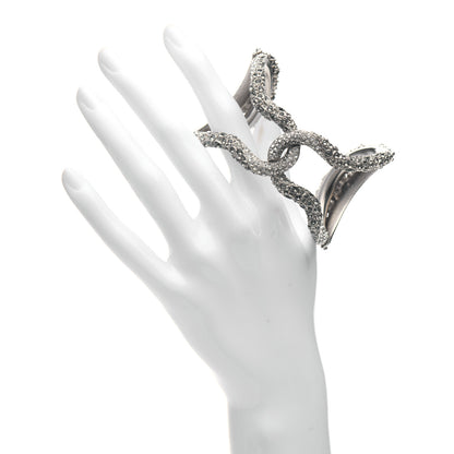 Chanel Pearl Crystal Cuff Silver 2 of 4