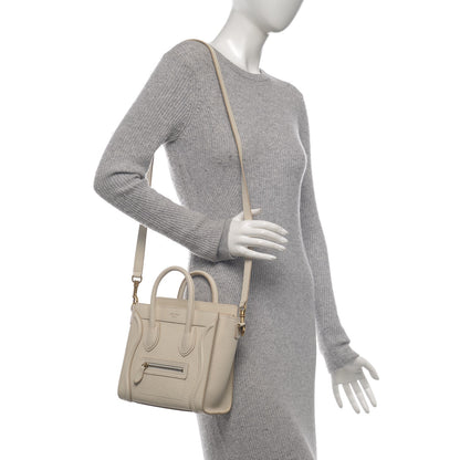 Celine Goatskin Nano Luggage White 2 of 6