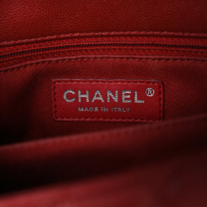 Chanel Caviar Quilted Mini Coco Handle Flap Red 6 of 10