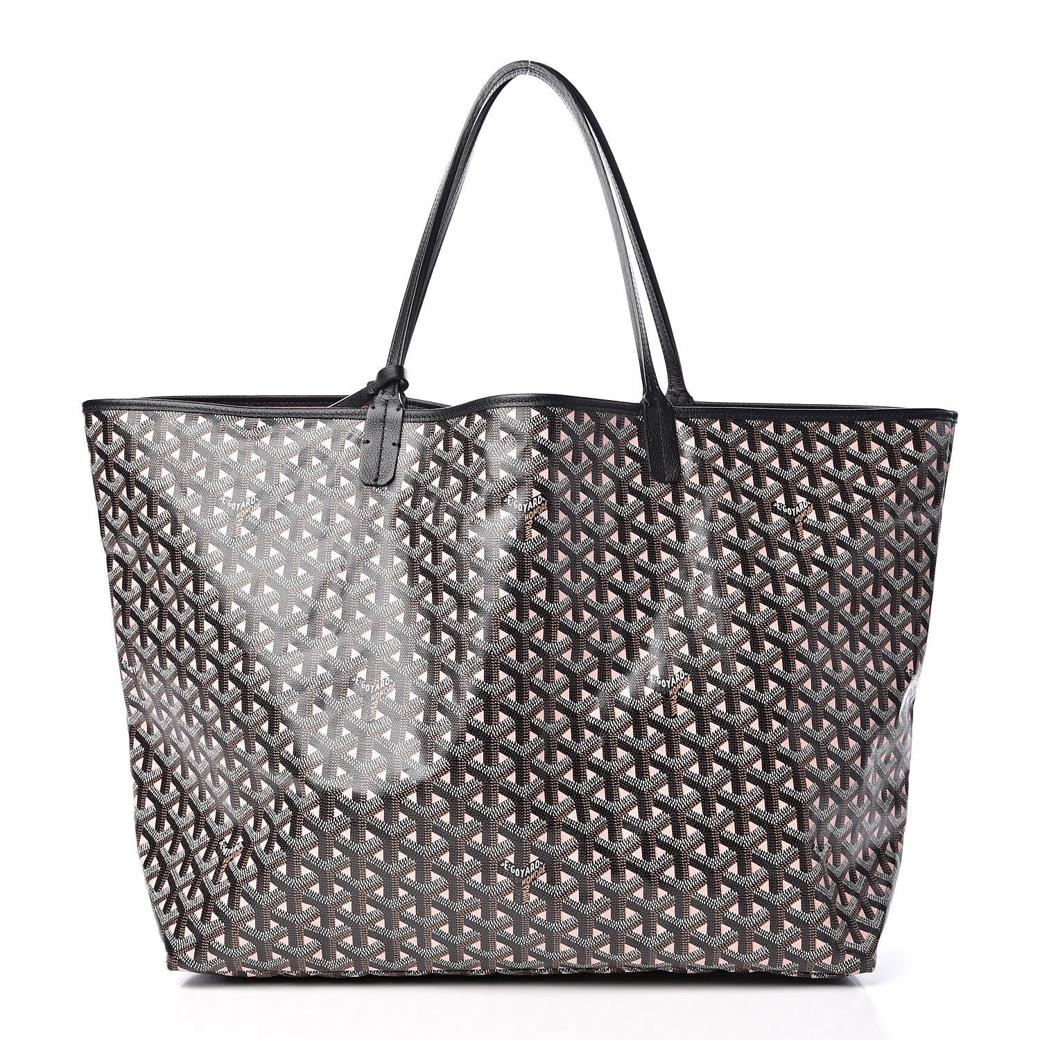 Goyard Goyardine Saint Louis Claire Voie GM Black Pink 3 of 10