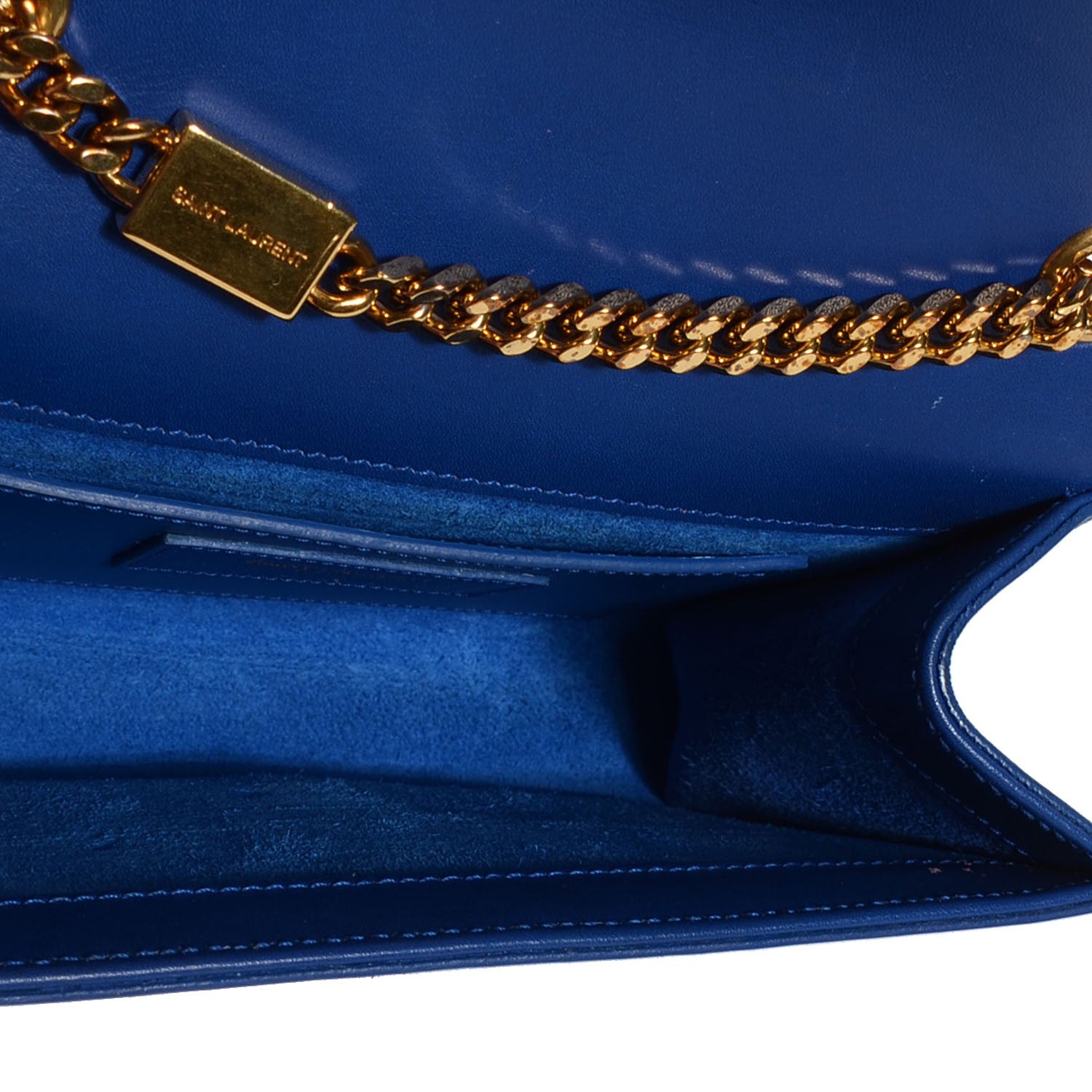 Saint Laurent Calfskin Small Classic Monogram Kate Tassel Satchel Royal Blue 5 of 8