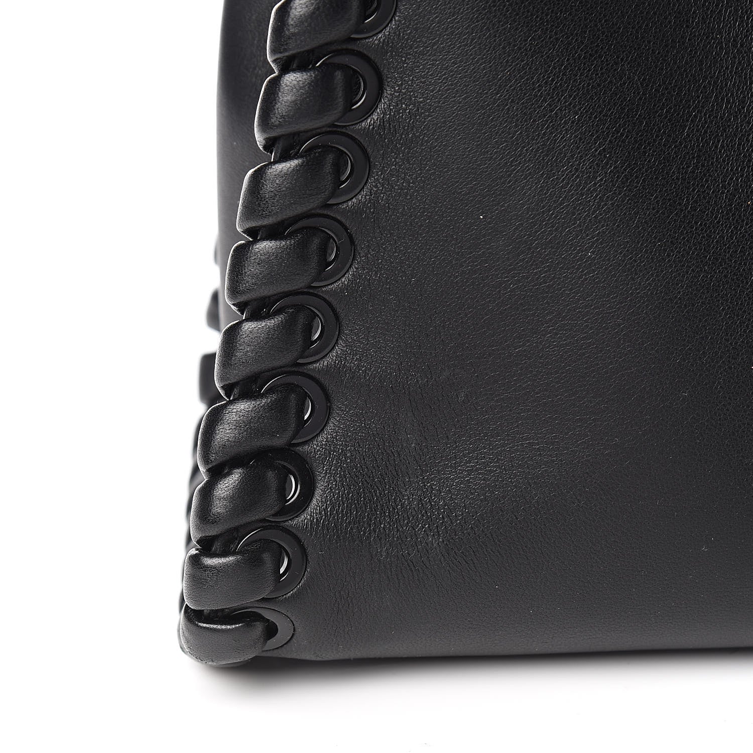 Fendi Nappa Lace Up Mini Peekaboo Iconic Satchel Black 13 of 13