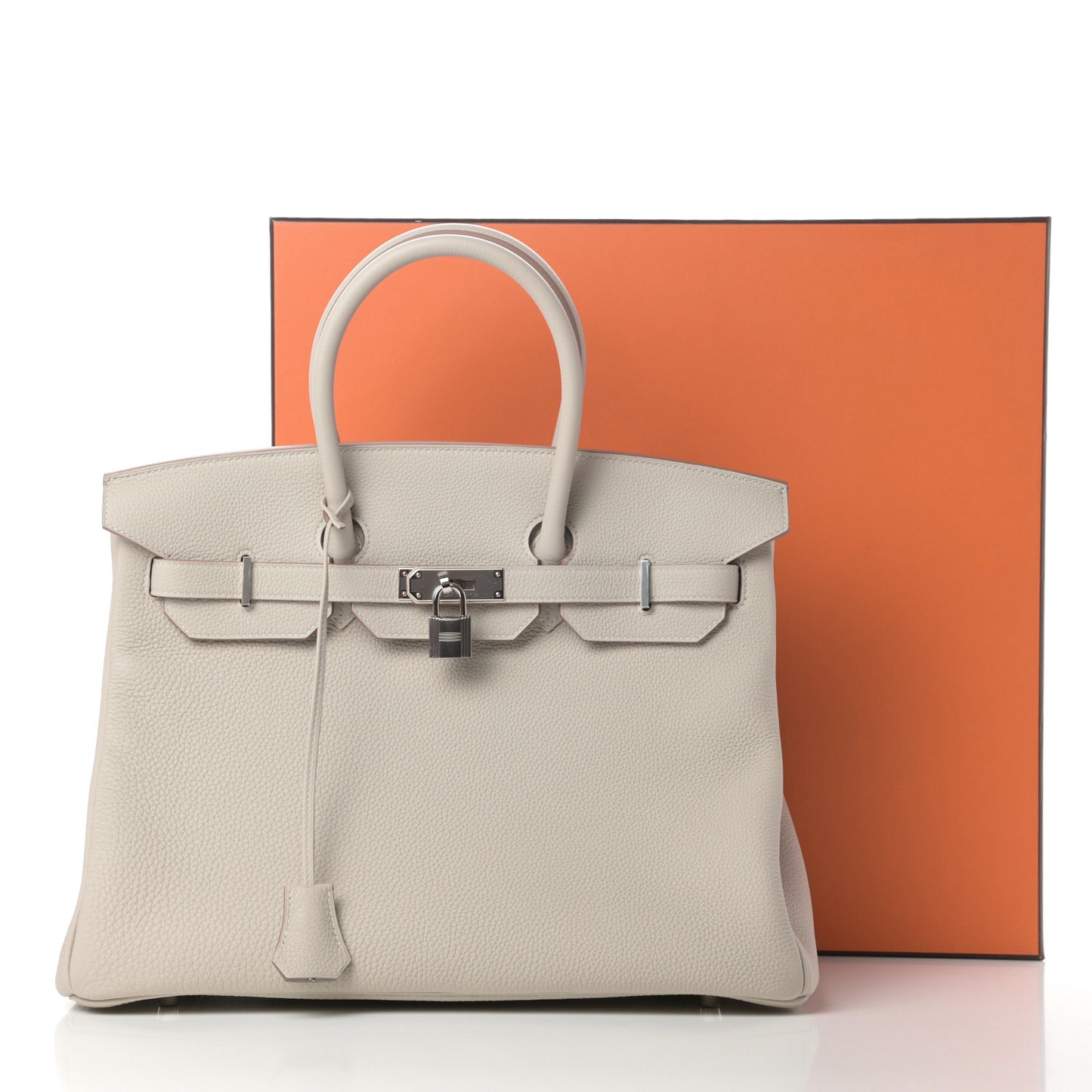 Togo Birkin 35 Gris Perle