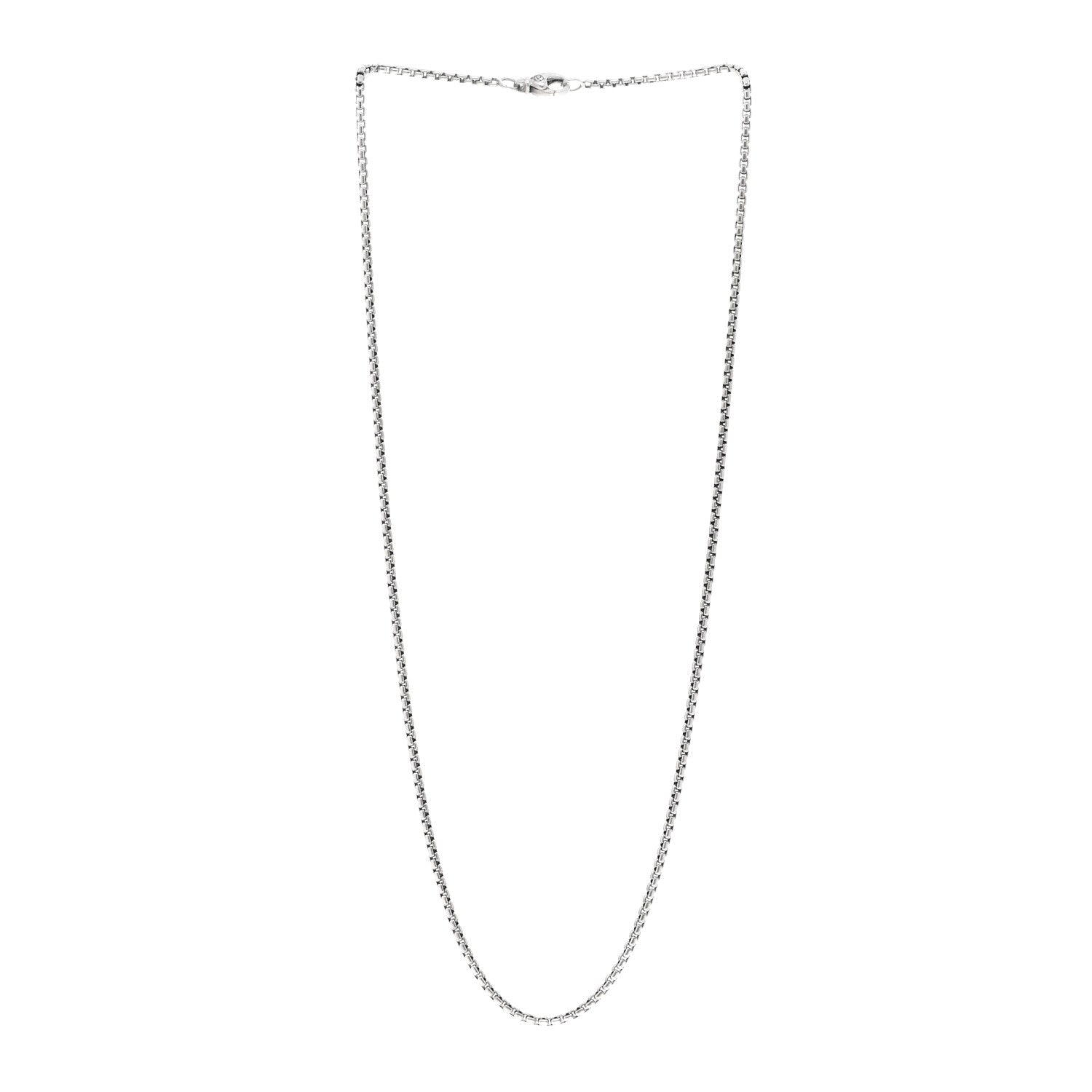 David Yurman Sterling Silver 2.5mm Small Box Chain Necklace 22" 3 of 4