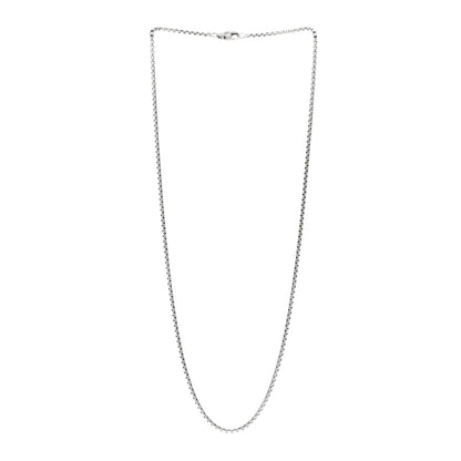 David Yurman Sterling Silver 2.5mm Small Box Chain Necklace 22" 3 of 4
