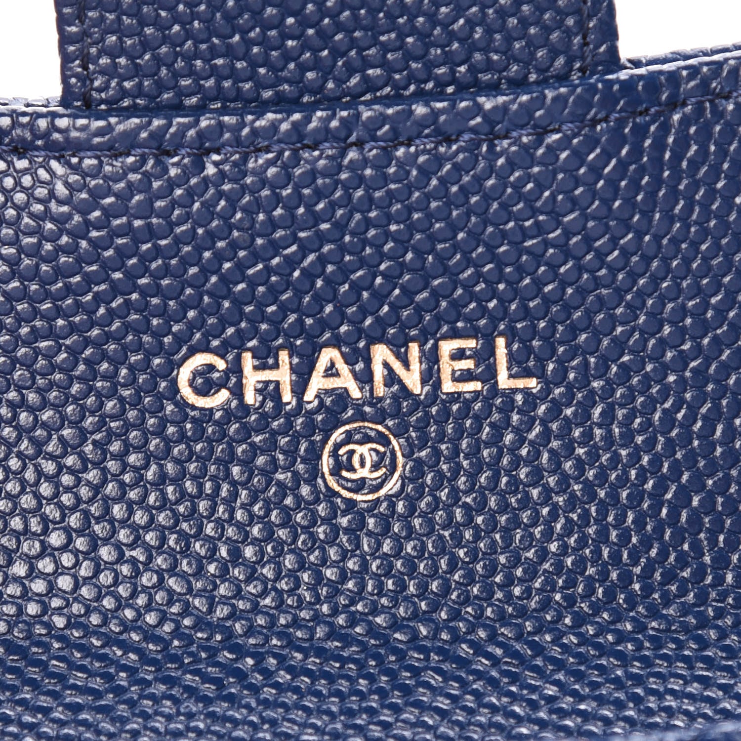 Chanel Caviar Quilted Flap Card Holder Navy 6 of 9
