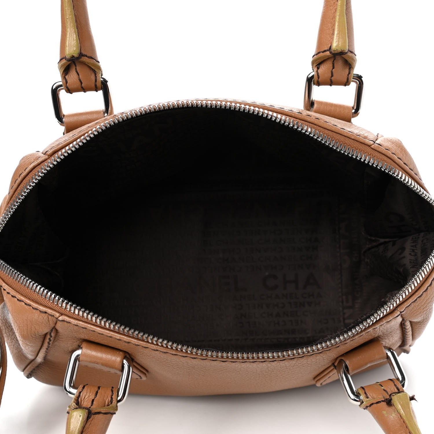 Chanel Calfskin Small Tassel Bowler Light Brown 5 of 9