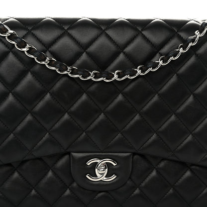 Chanel Lambskin Quilted Maxi Single Flap Black 9 of 14