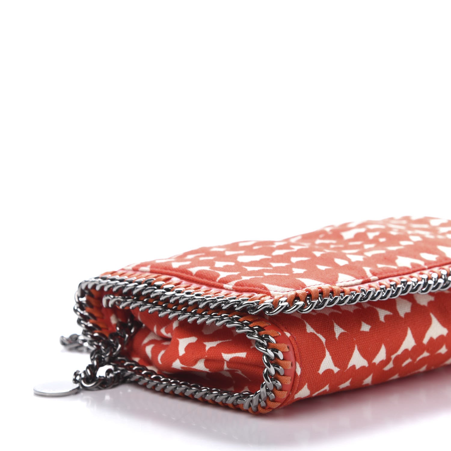 Stella McCartney Cotton Canvas Heart Falabella Crossbody Bag Flame 6 of 9