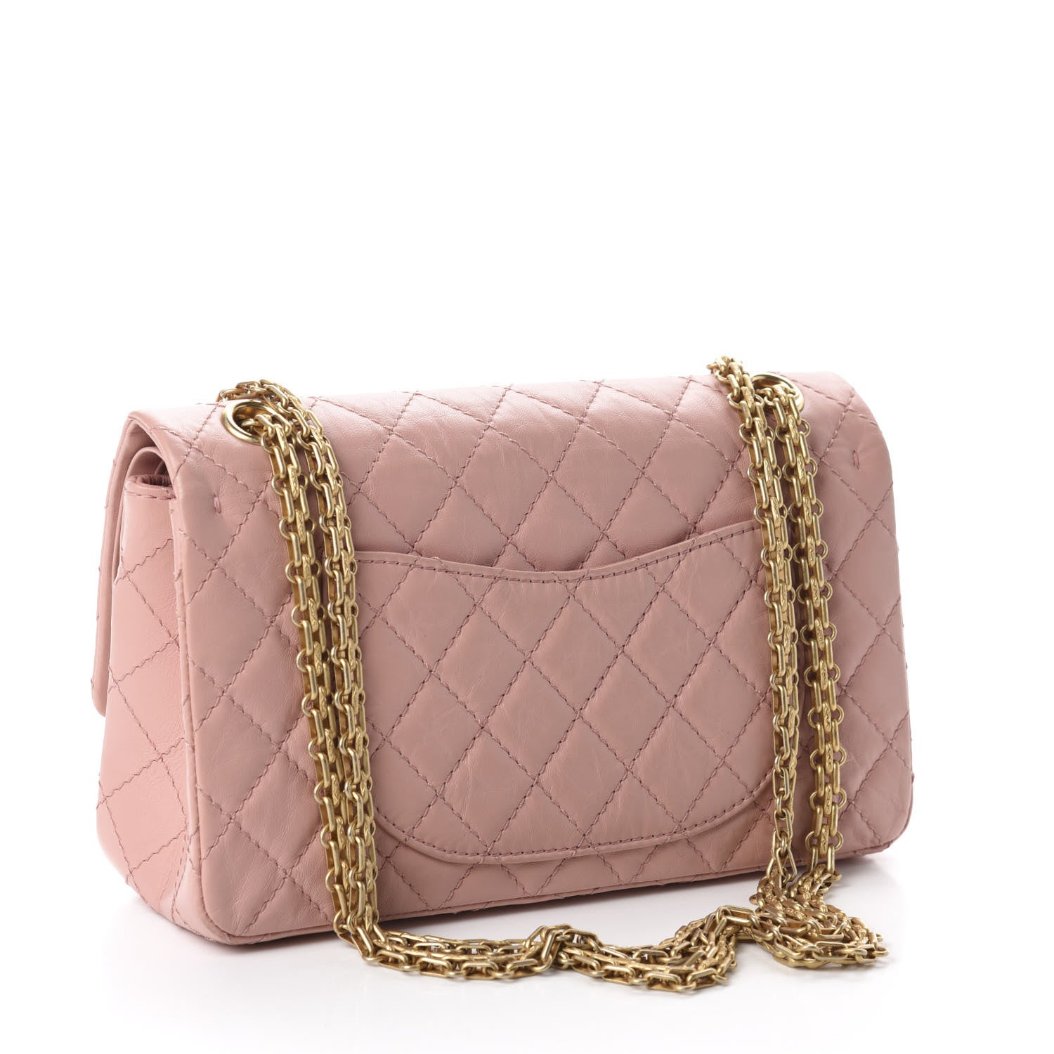 Chanel Aged Calfskin Quilted 2.55 Reissue 225 Flap Pink 3 of 11