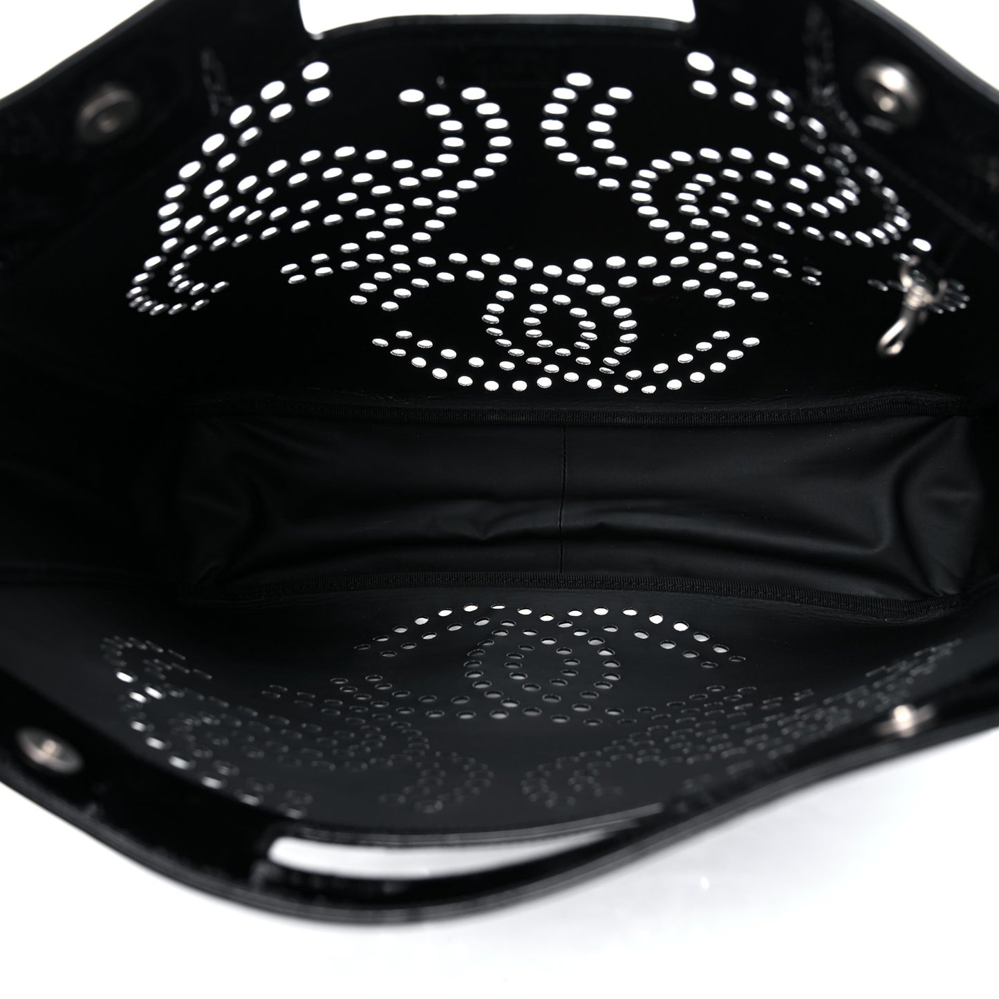 Patent Perforated CC Handle Bag Black