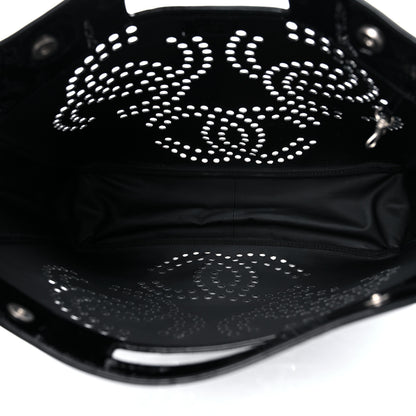 Chanel Patent Perforated CC Handle Bag Black 6 of 15