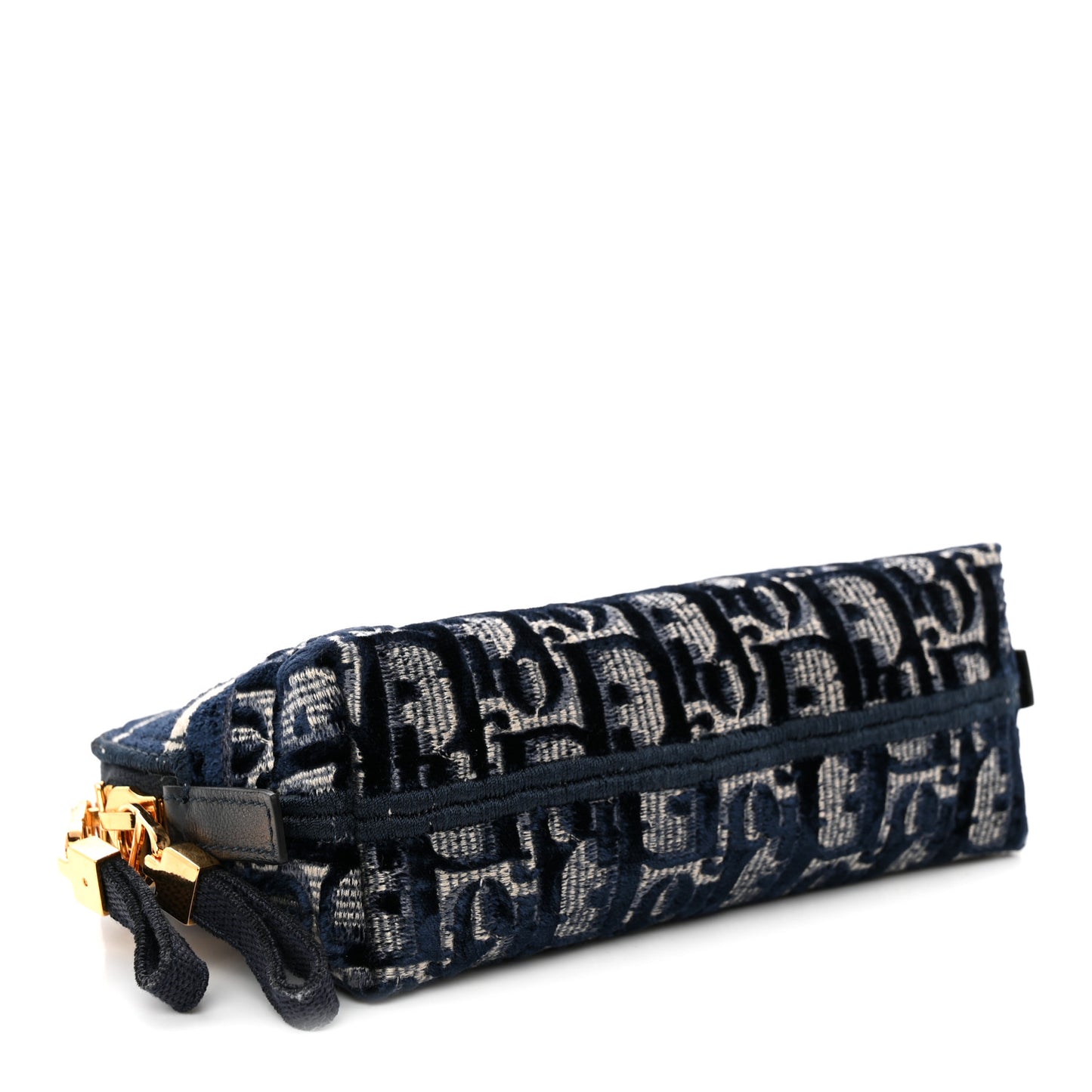 Velvet Oblique Cosmetic Pouch Blue