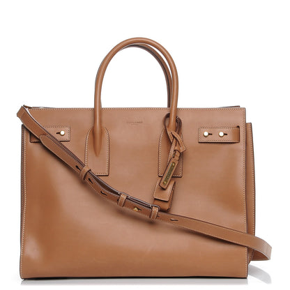 Saint Laurent Smooth Calfskin Medium Supple Sac De Jour Brown 1 of 8