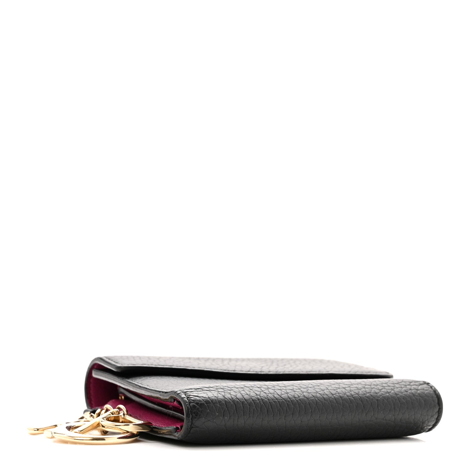 Christian Dior Bullcalf Diorissimo Compact Wallet Black 4 of 10