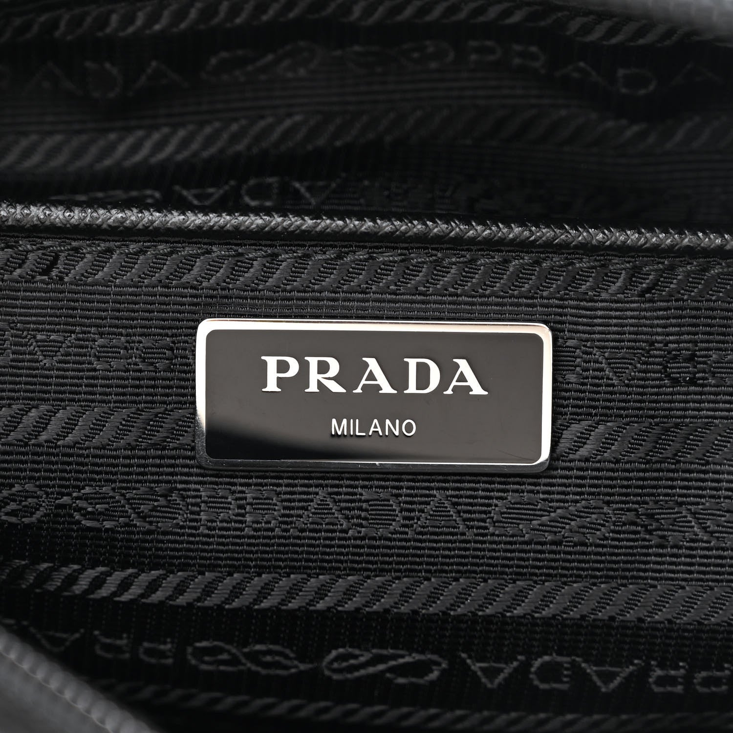Prada Re-Nylon Vela Saffiano Pocket Double Buckle Messenger Shoulder Bag Black 6 of 11