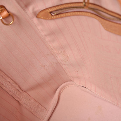 Louis Vuitton Damier Azur Neverfull MM Rose Ballerine 10 of 23