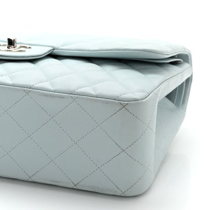 Chanel Caviar Quilted Jumbo Double Flap Light Blue 10 of 10