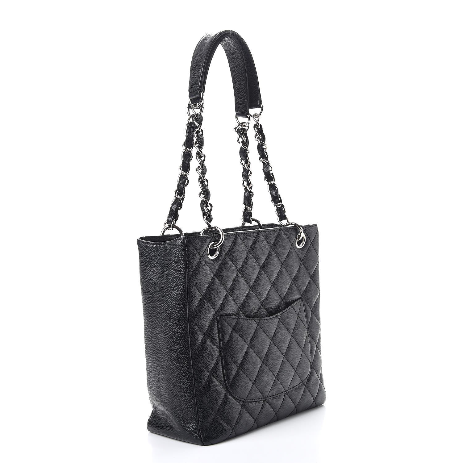Chanel Caviar Quilted Petit Shopping Tote PST Black 3 of 7