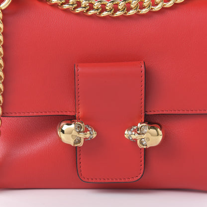 Alexander McQueen Calfskin Small Twin Skull Chain Crossbody Red 10 of 10