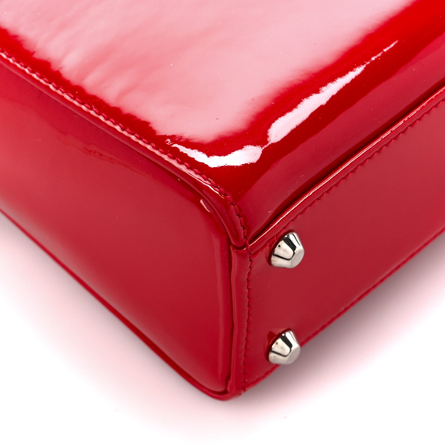 Christian Dior Patent Mini Lady Dior Red 10 of 11