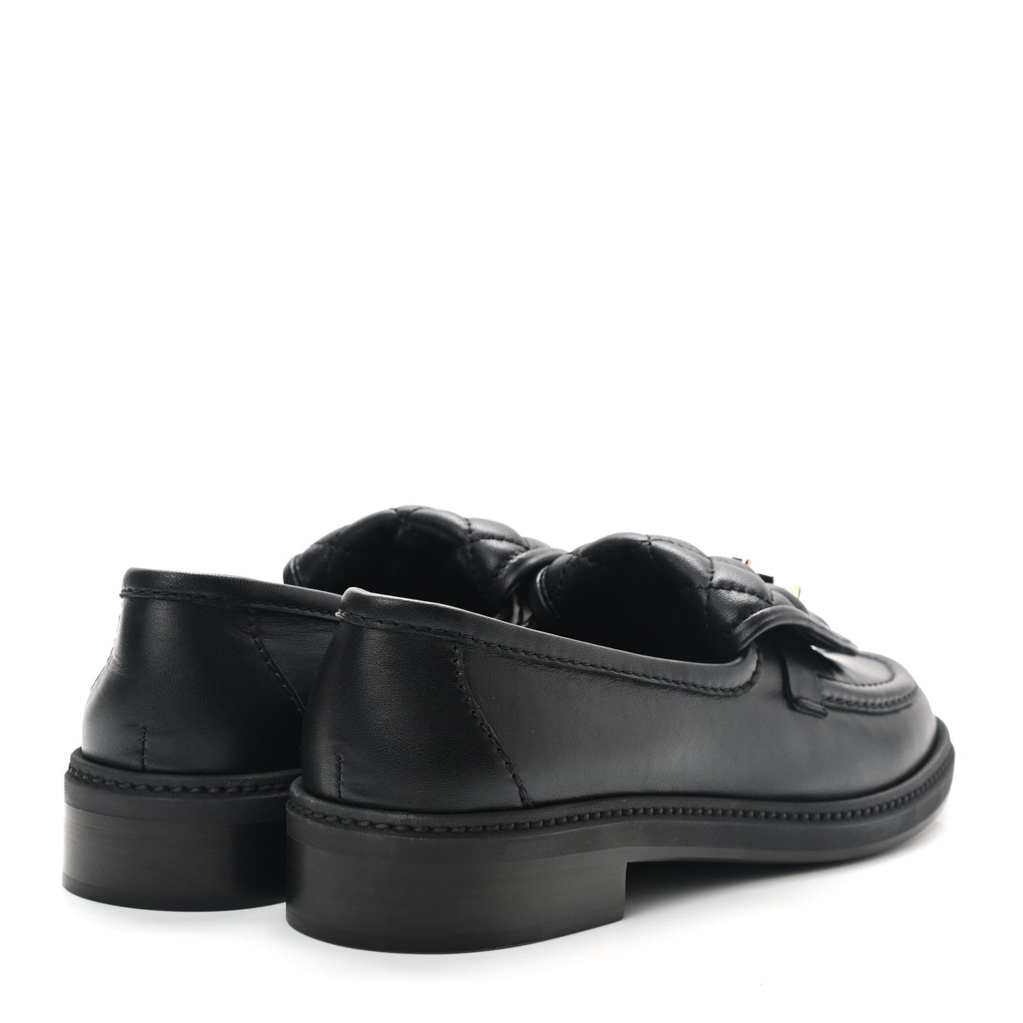 Lambskin Quilted CC Turnlock Loafers 38.5 Black