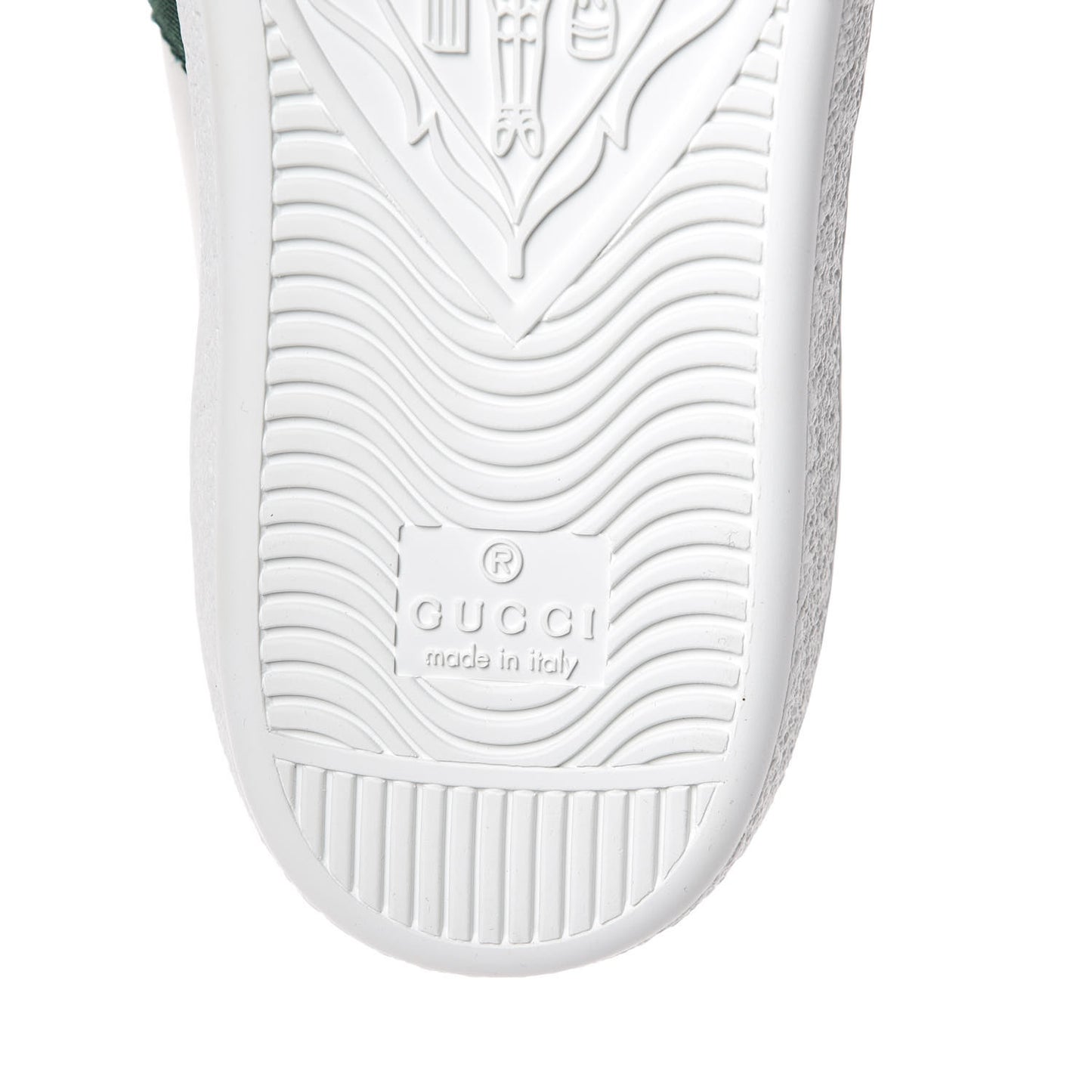 Calfskin Ayers Bee Embroidered Womens Ace Sneakers 36 White Green