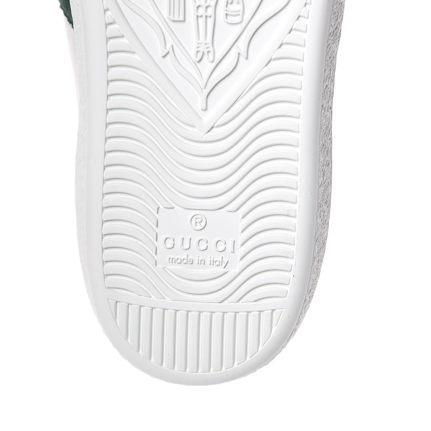 Gucci Calfskin Ayers Bee Embroidered Womens Ace Sneakers 36 White Green 9 of 10