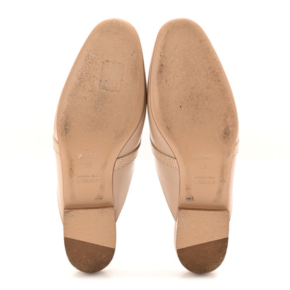 Hermes Shiny Lizard Calfskin Oz Mules 40 Beige Sarrazin 6 of 10