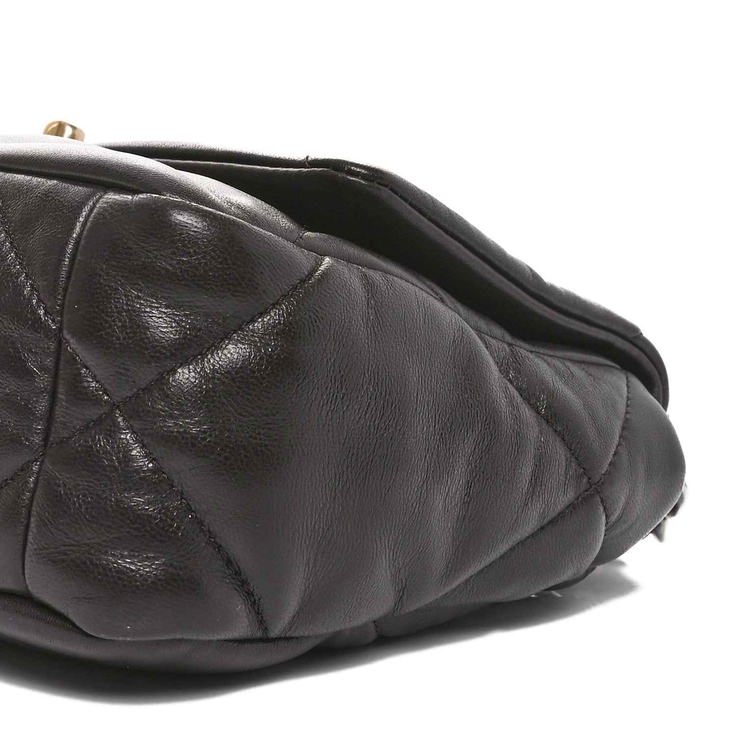 Chanel Lambskin Quilted Medium Chanel 19 Flap Dark Brown 10 of 10