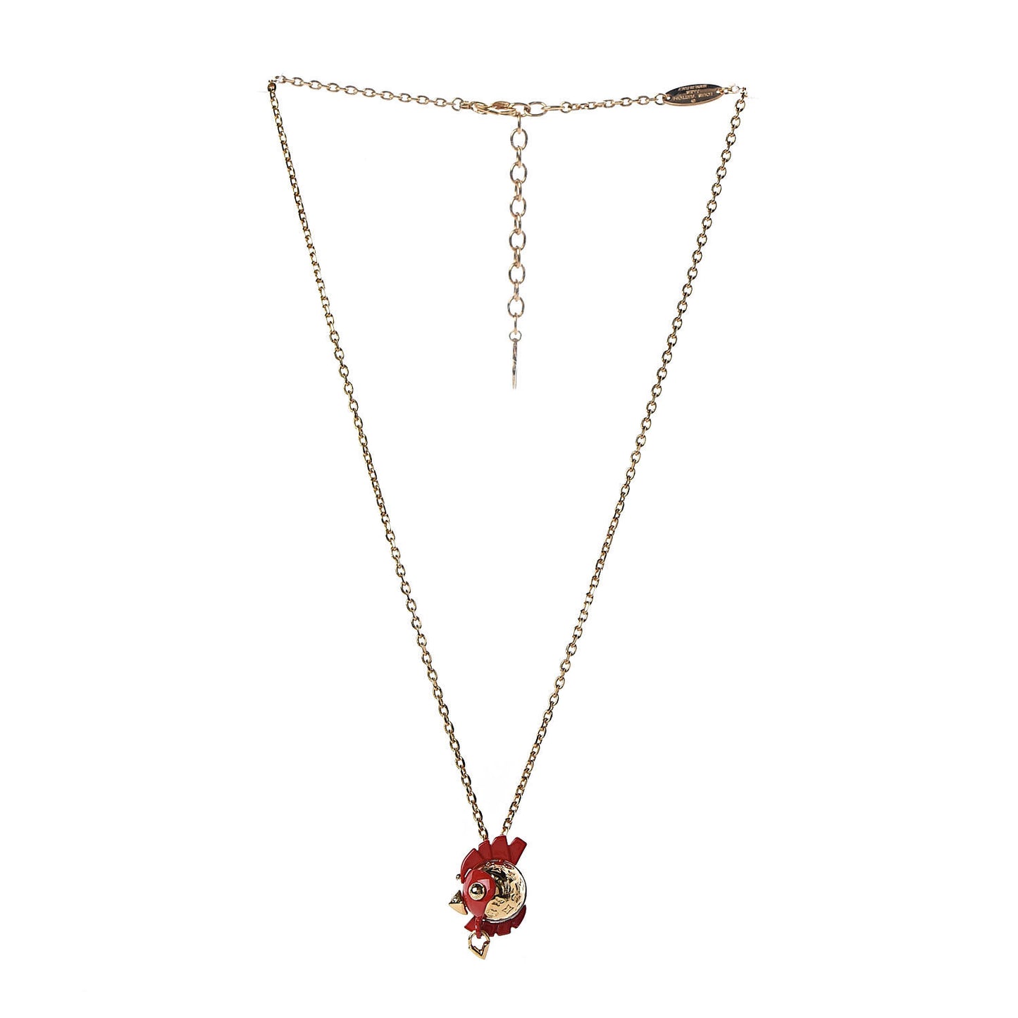 Vuittonite Rooster Necklace Gold