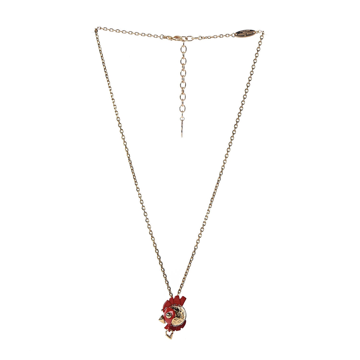 Louis Vuitton Vuittonite Rooster Necklace Gold 3 of 7