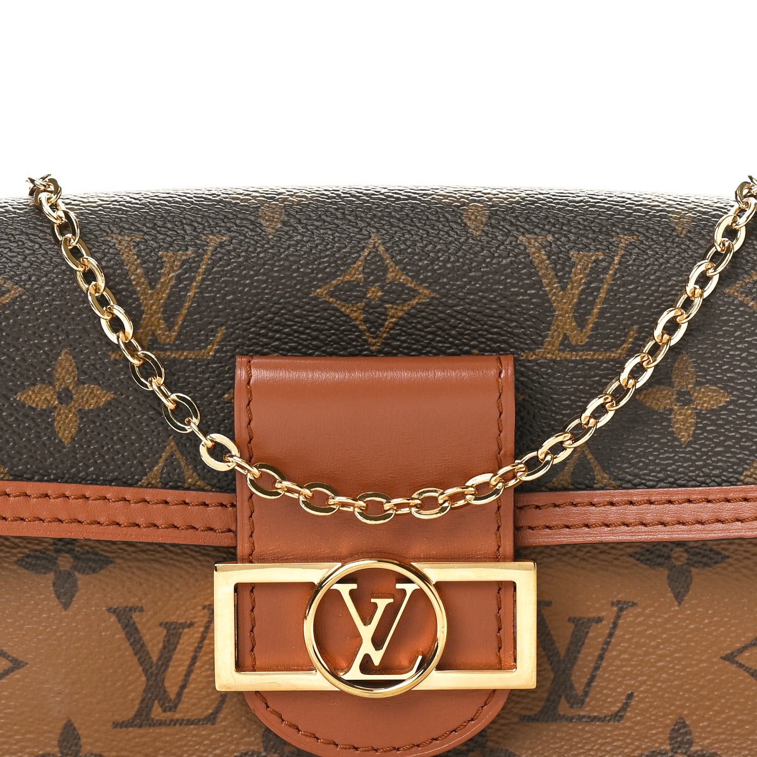 Louis Vuitton Reverse Monogram Dauphine Chain Wallet 7 of 9
