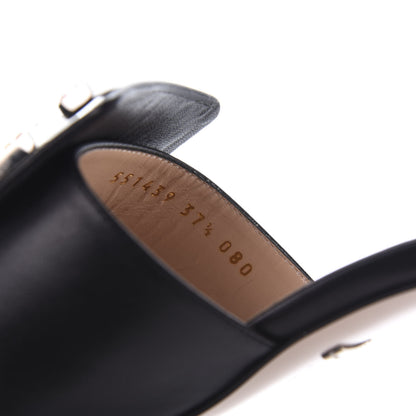 Gucci Malaga Kid Crystal Square G Madelyn 60mm Mules 37.5 Black 8 of 9