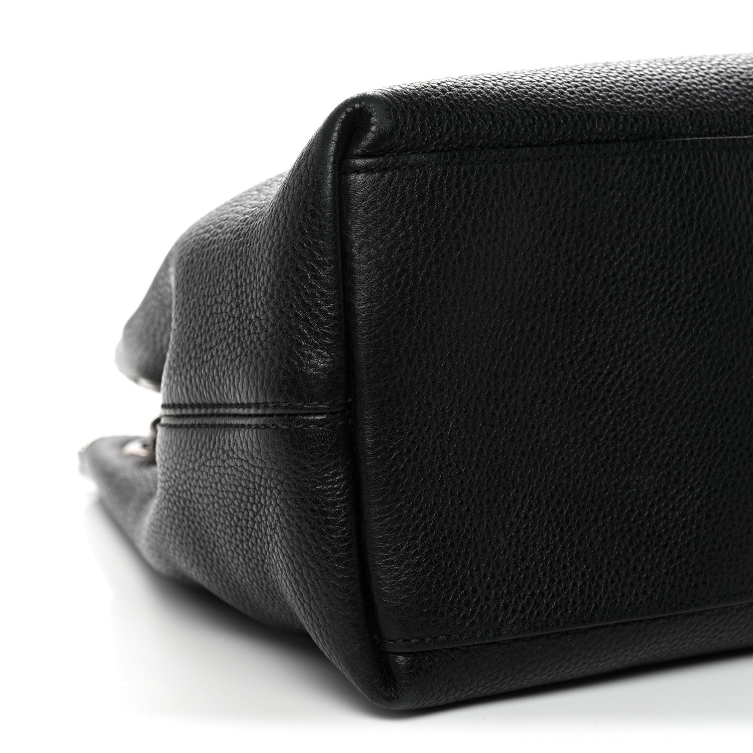 Gucci Pebbled Calfskin Studded Medium Soho Chain Shoulder Bag Black 9 of 13