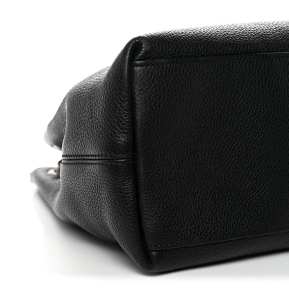 Gucci Pebbled Calfskin Studded Medium Soho Chain Shoulder Bag Black 9 of 13