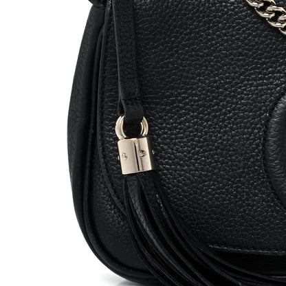 Gucci Pebbled Calfskin Medium Soho Flap Crossbody Black 9 of 13