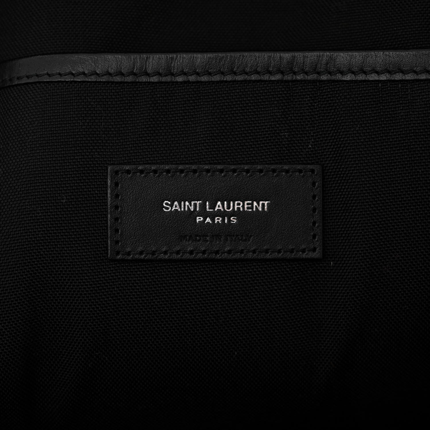 Saint Laurent Canvas Leopard Print City Backpack Black White 6 of 10