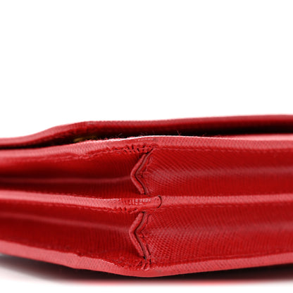 Prada Saffiano Metal Flap Wallet With Strap Fuoco 10 of 16