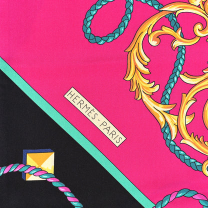 Hermes Silk Les Cles Maxi Twilly 3 of 5
