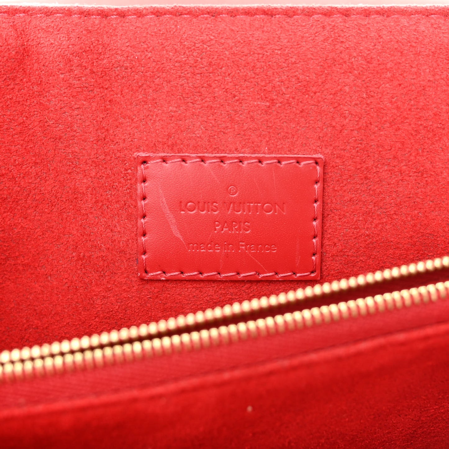 Damier Ebene Caissa Clutch Cherry