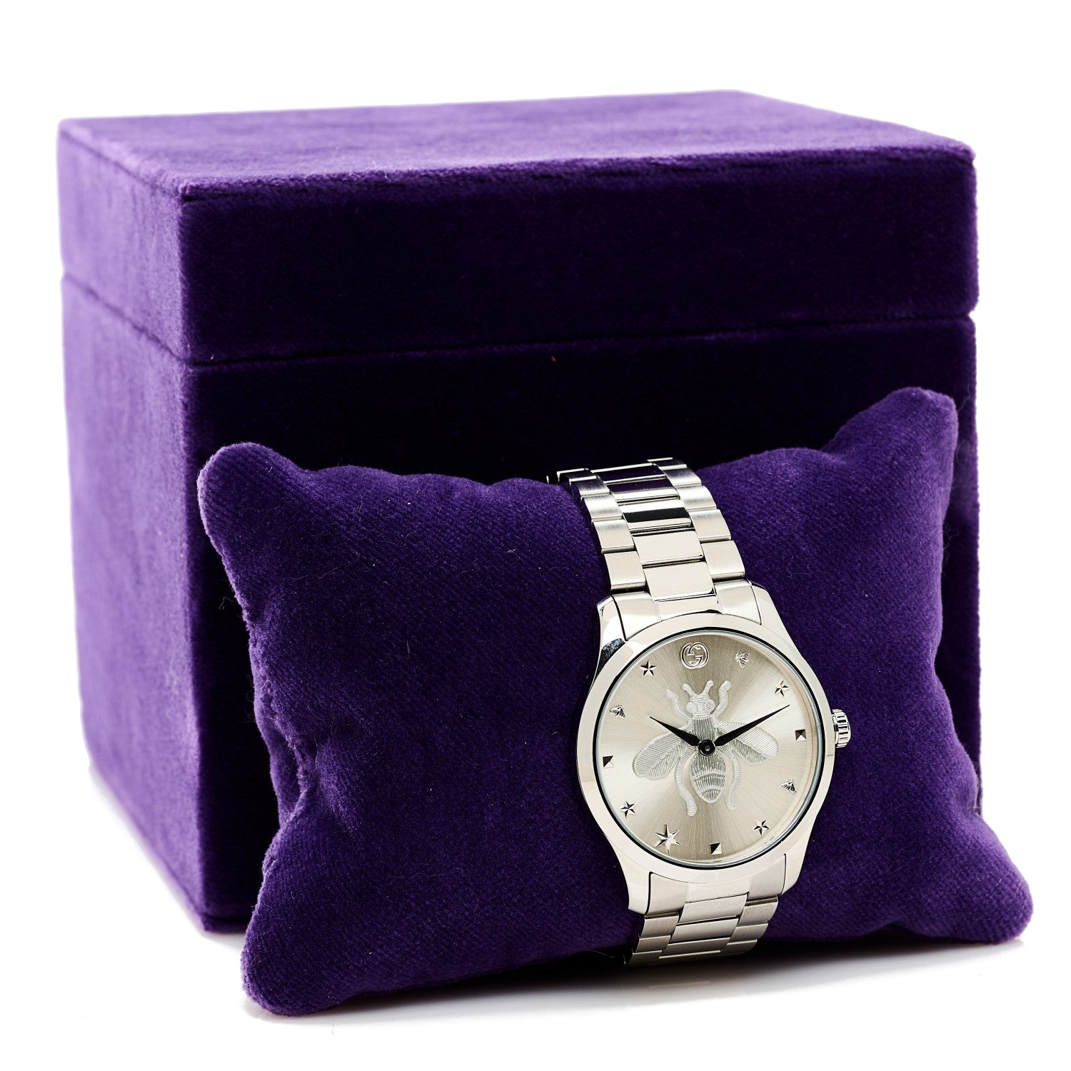 Gucci Stainless Steel 38mm G-Timeless Bee Quartz Watch 5 of 5